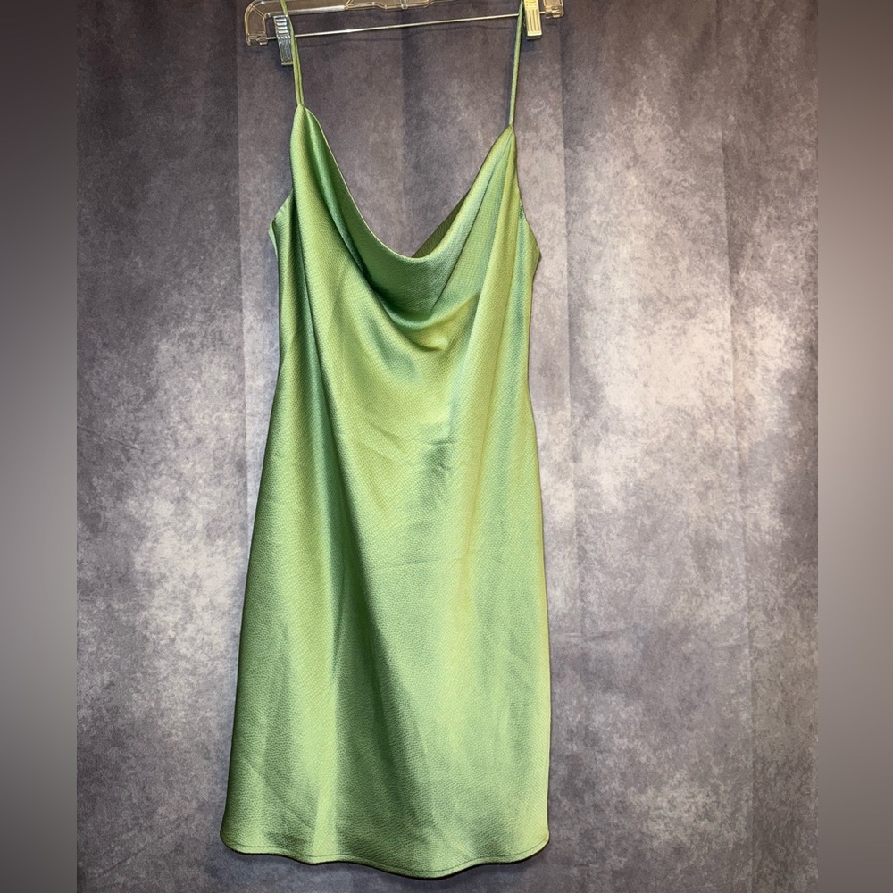 Miss Lola Lime Green Midi Dress